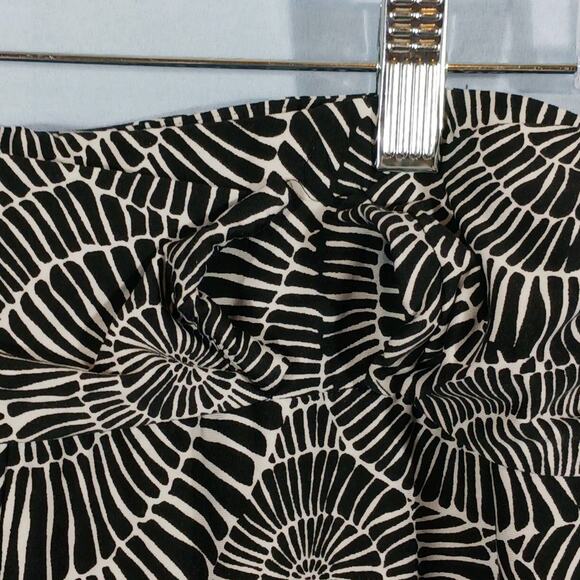 Robert Louis Pants Women's L Black & White Wide Leg Pull On Stretch Silky FLAW - Picture 11 of 11